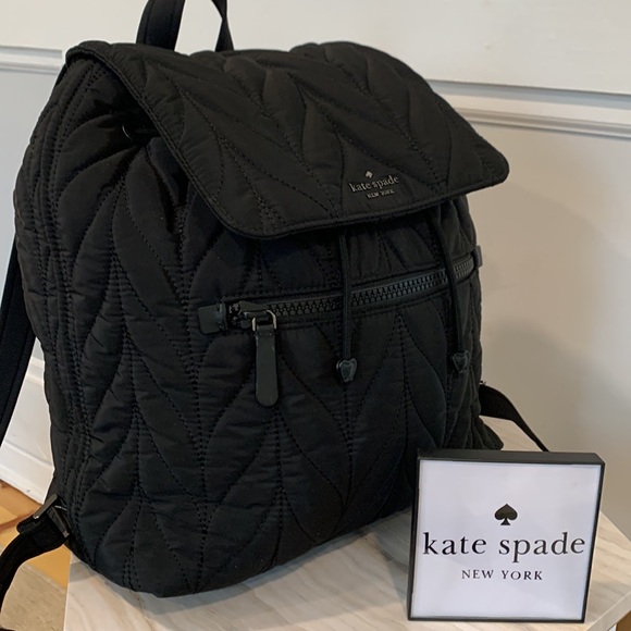 kate spade Handbags - Kate Spade Large Ellie Quilted Flap Backpack EUC